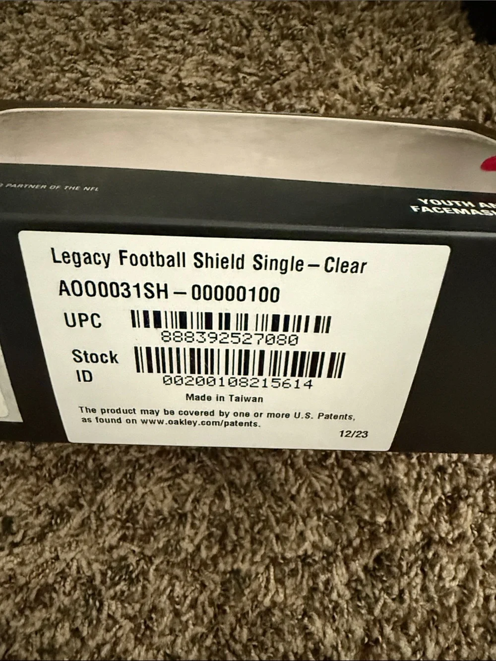 Oakley Clear Visor with Black Trim - Legacy Football